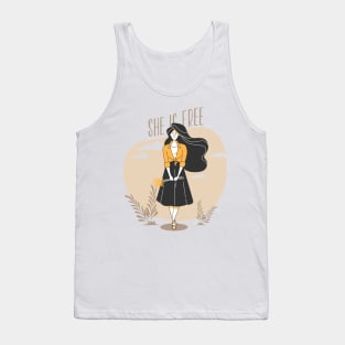 'She Is Free' Human Trafficking Shirt Tank Top